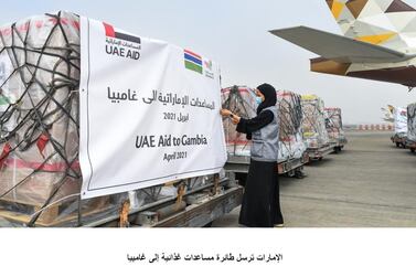 The UAE sent aid to Gambia to help the country tackle the Covid-19 pandemic. Wam