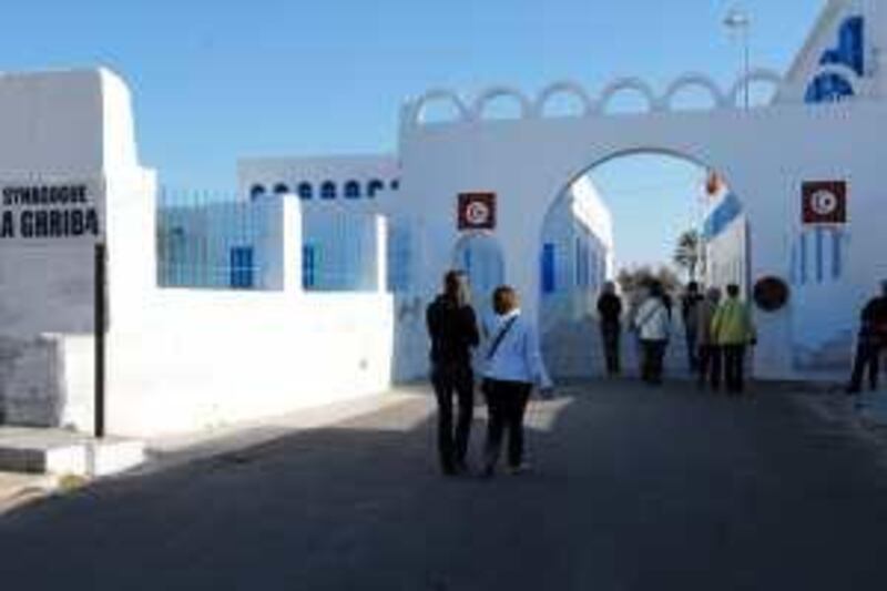 Tourists view El Ghriba Synagogue in Djerba, Tunisia in February, 2009.

Credit: Hassene Dridi for The National *** Local Caption ***  djerba.jpg