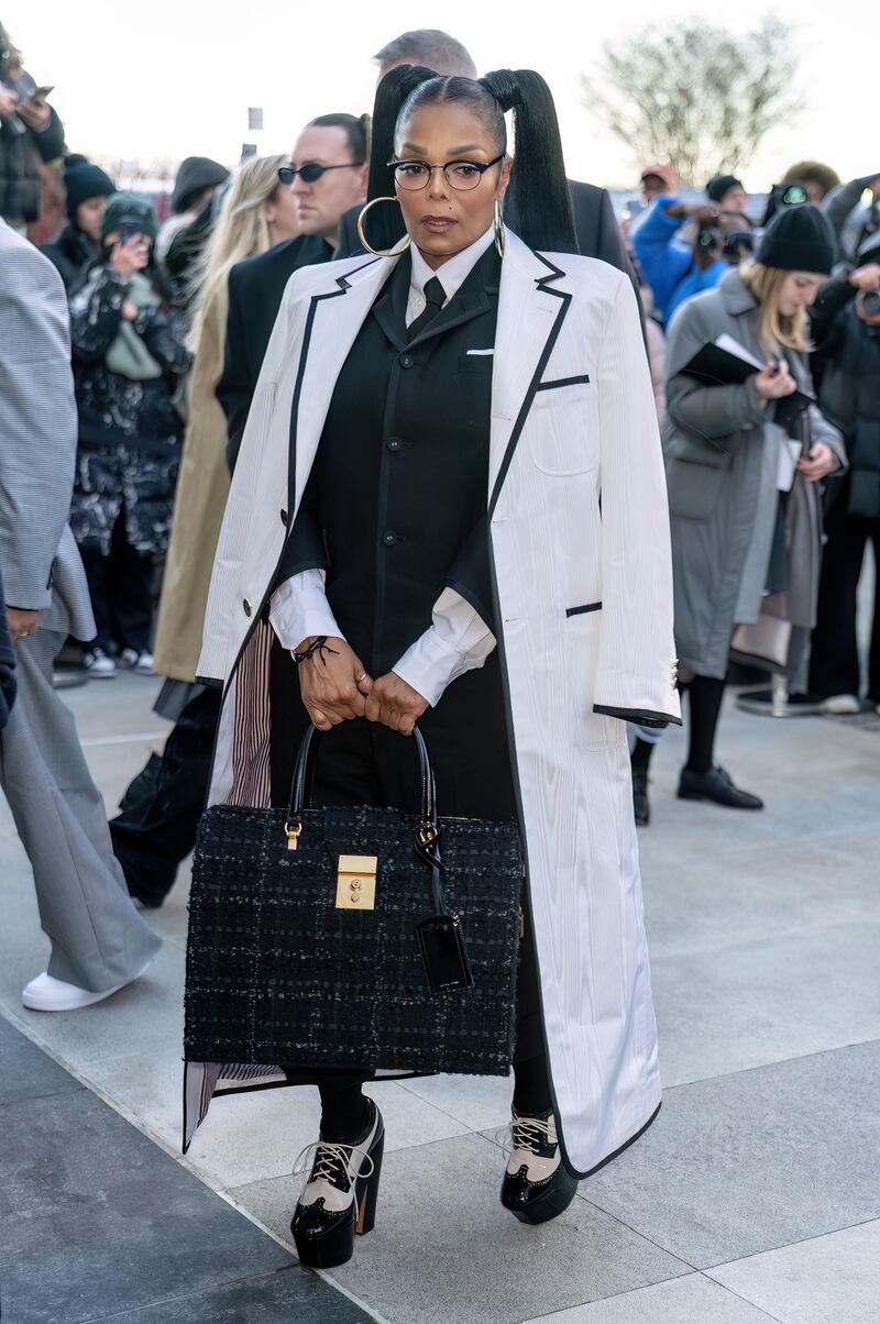 Janet Jackson at Thom Browne. Photo: Gilbert Carrasquillo / GC Images