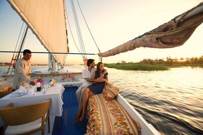 The hotel offers river trips on traditional feluccas. Photo: Hilton Luxor
