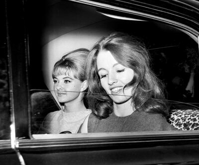 Christine Keeler, right, the woman at the centre of the Profumo Affair. PA