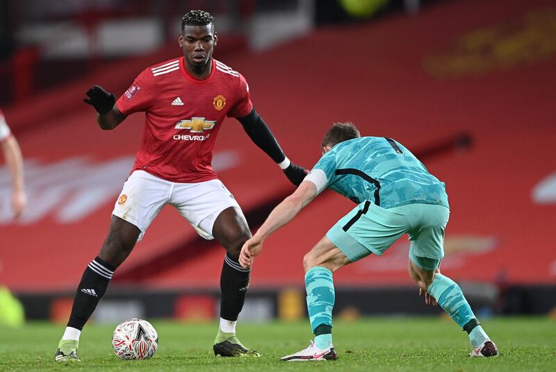 Paul Pogba, 7 - In form but had an early warning when he lost possession – and that happened to several United players. Superb defending to start move which led to equaliser. Headed well over after 35. Stretched to make a super block on 38. EPA