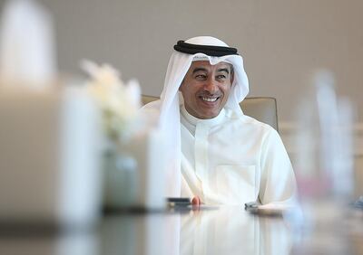 Dubai,02,May, 2017:  Mohamed Alabbar , Chairman of Emaar Properties gesturtes during the media conference in Dubai.  ( Satish Kumar / The National ) 
ID No: 66719
Section: Business
Reporter:  Michael Fahy *** Local Caption ***  SK-Emaar-02052017-03.jpg