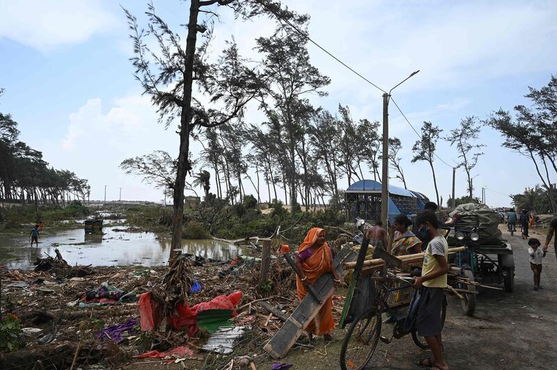 Cyclone Yaas hit India's eastern coast in the Bay of Bengal in Digha, about 190km from Kolkata. AFP