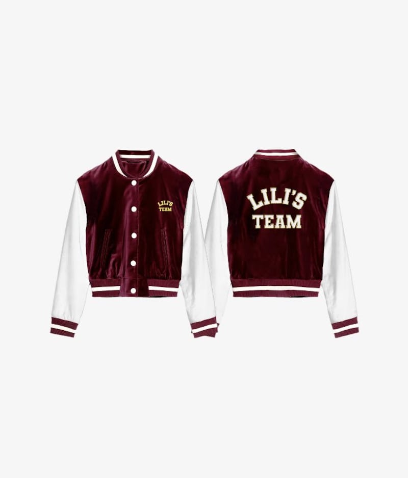The Lalisa line has varsity jackets emblazoned 'Lili's team'. Photo Lalisa