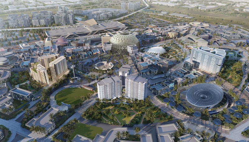 A rendering of the plans for Expo City Dubai. The location of the World's Fair is attracting businesses as it develops into an advanced, mixed-use site. Courtesy: Expo City