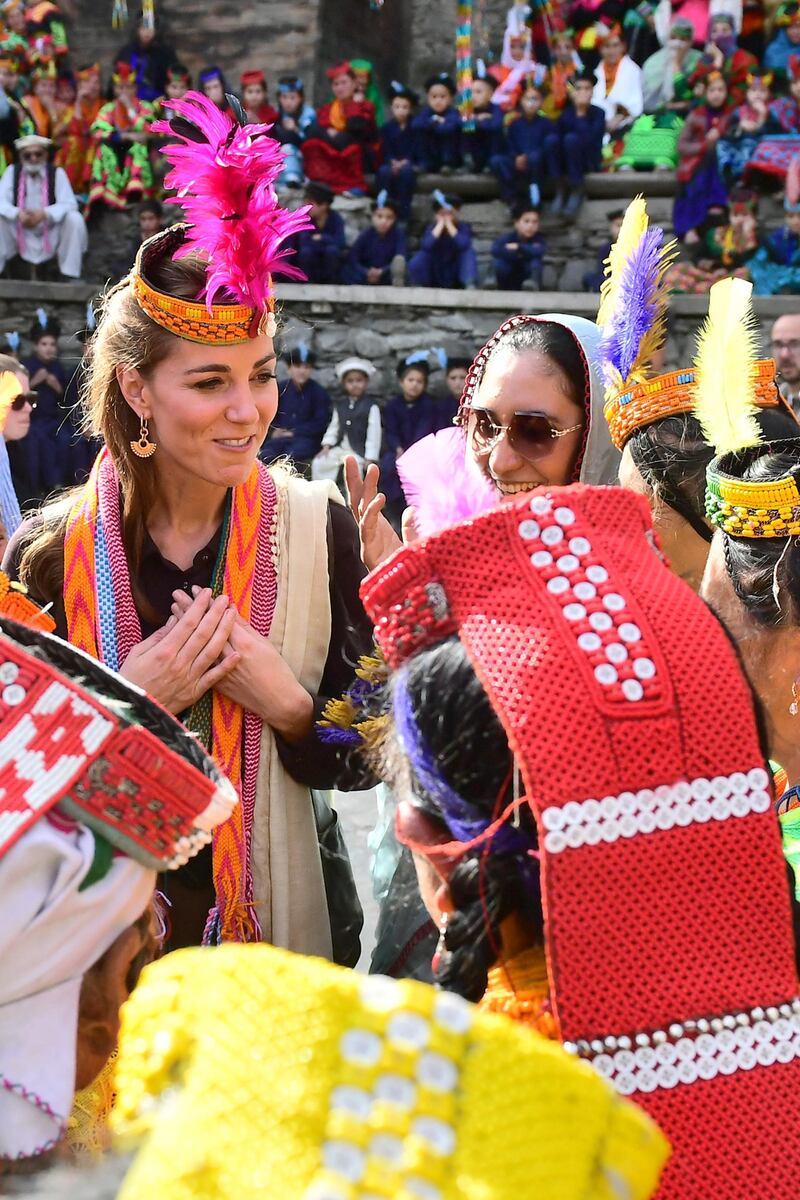 Prince William, Duke of Cambridge and Catherine, Duchess of Cambridge visit a settlement of the Kalash people, to learn more about their culture and unique heritage. Getty Images