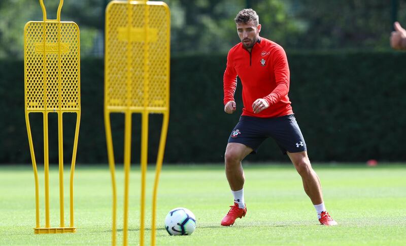 SOUTHAMPTON, ENGLAND - AUGUST 23: Sam McQueen during a Southampton FC training session at the Staplewood Campus on August 23, 2018 in Southampton, England. (Photo by Matt Watson/Southampton FC via Getty Images)