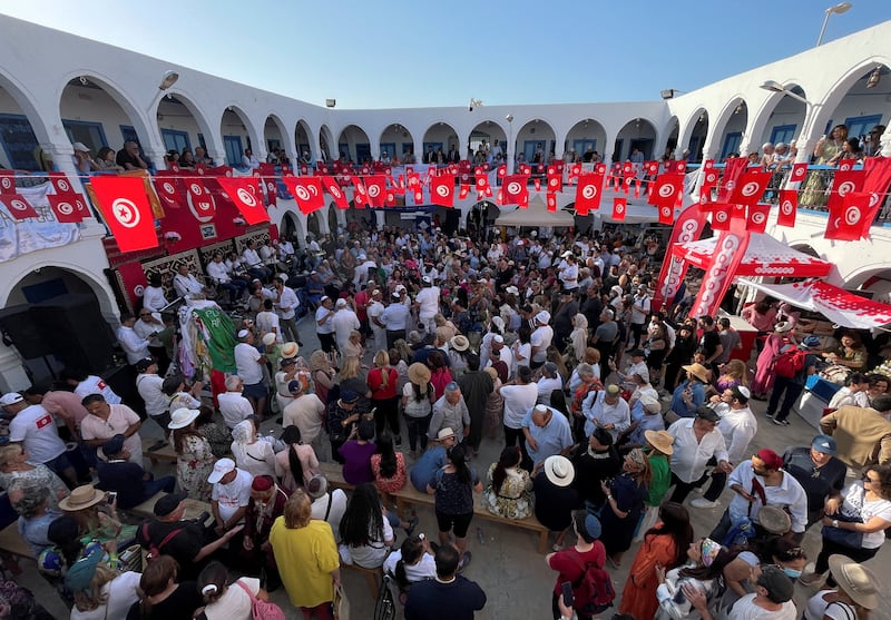 Djerba synagogue festivities in 2022. The pilgrimage to Africa's oldest synagogue draws hundreds of Jews from Europe, the US and Israel to the Tunisian island. Reuters