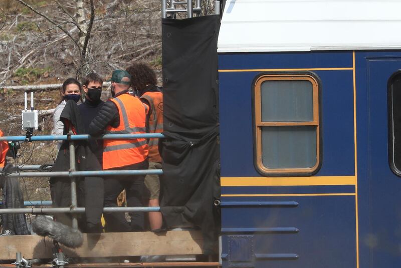 Tom Cruise on the set for 'Mission: Impossible 7' which already filmed in other locations in Abu Dhabi, Norway, London and Rome. Danny Lawson / PA via AP