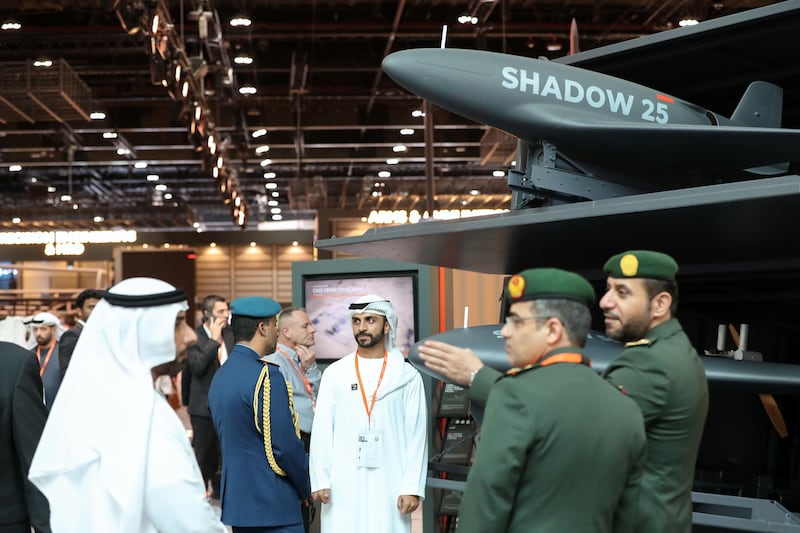 Defence conglomerate Edge revealed a line-up of 11 new unmanned and autonomous products and systems during the opening day of Idex. Chris Whiteoak / The National