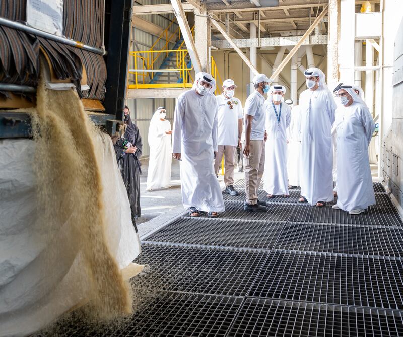 Dr Al Jaber was briefed on how companies such as Al Dahra Group are vital not only in strengthening the UAE’s position as a global industrial centre, but also in the country’s overall food security strategy.