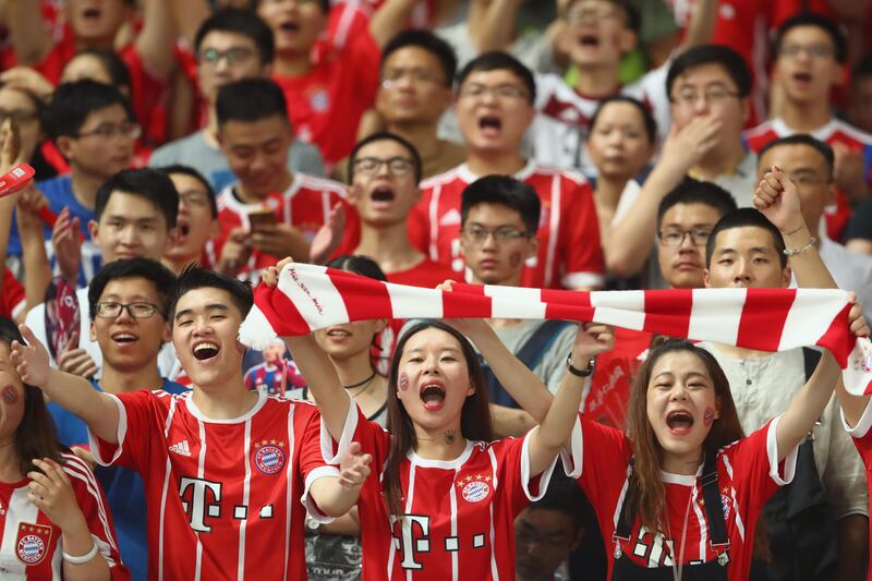 Fans of Bayern Munich show their support. Alexander Hassenstein / Getty Images