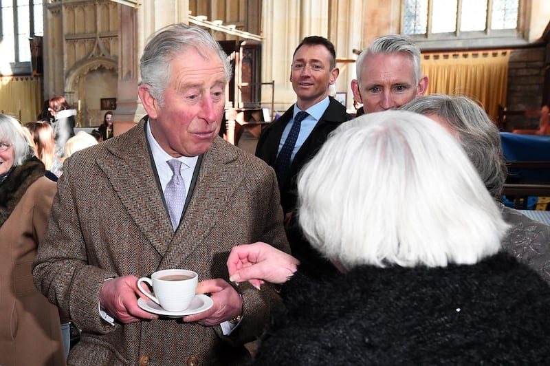 TATTERSHALL, LINCOLNSHIRE, UNITED KINGDOM - MARCH 19:  Prince Charles, Prince of Wales (L), Patron of The Lincolnshire Churches Trust and of The Almshouse Association, visits The Holy Trinity Church, a 15th Century Church built by Lord Ralph Cromwell near Tattershall Castle on March 19, 2018 in Tattershall, Lincolnshire, United Kingdom. His Royal Highness will meet members of the congregation and volunteers who help with the Church's community work.  (Photo by Eamonn M. McCormack - WPA Pool/Getty Images)