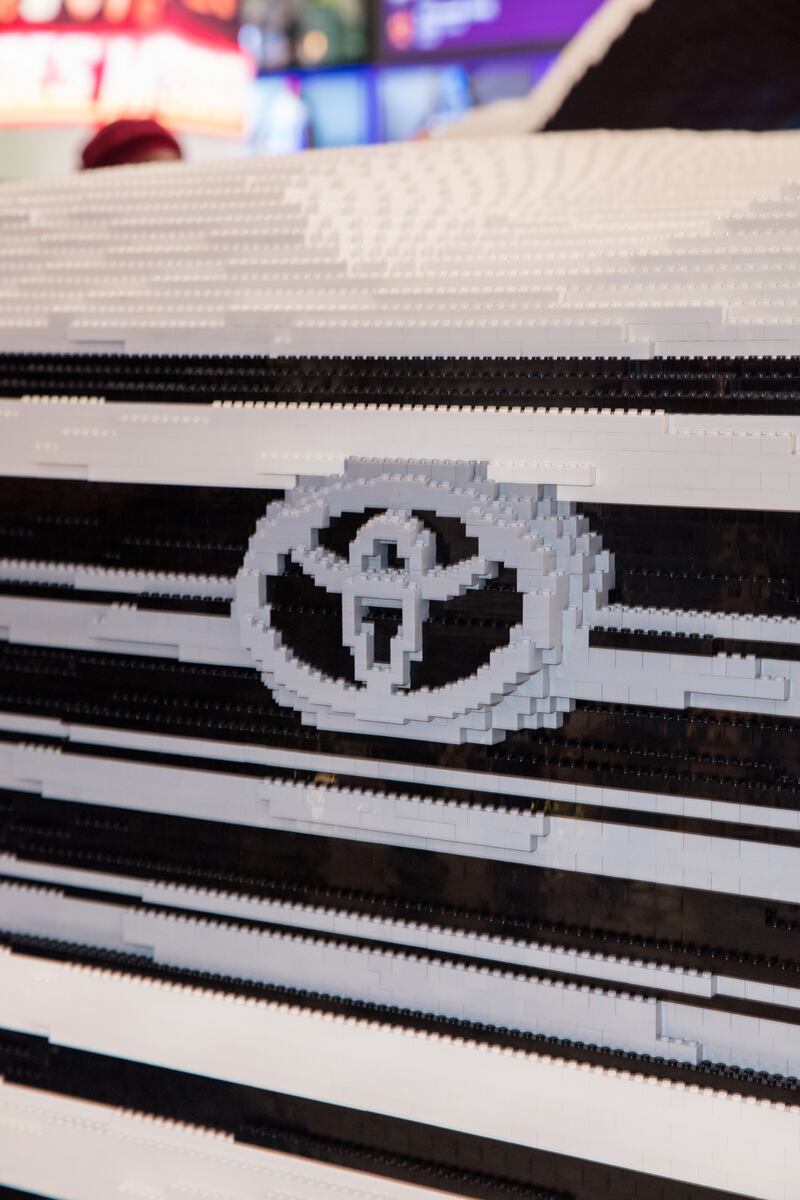 The Toyota badge in Lego.