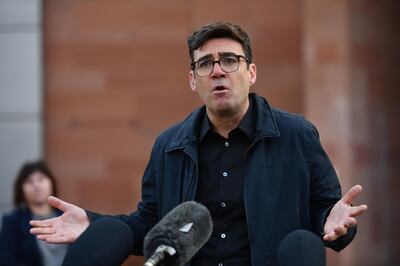 File photo dated 20-10-2020 of Greater Manchester mayor Andy Burnham. Issue date: Monday April 19, 2021. PA Photo. The Labour Party’s Andy Burnham, the Mayor of Greater Manchester, which is home to two of the Super League founder clubs in Manchester United and Manchester City, tweeted: “That phrase ‘the game’s gone’ always used to annoy me. See PA story SOCCER European.  Photo credit should read Jacob King/PA Wire.