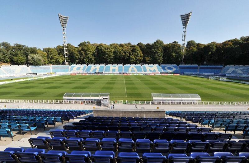 Dynamo Kiev play at Valeriy Lobanovsky stadium, where they will kick off the resumption of the Ukrainian Premier League season on Saturday March 15, 2014. Sergei Supinsky / AFP