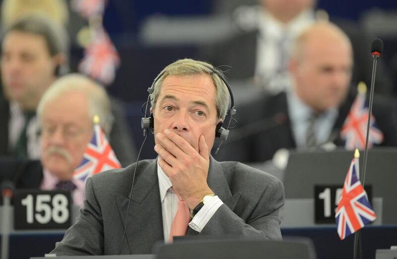 Nigel Farage rose to prominence in the UK on a rising tide of populism. Patrick Seeger / EPA