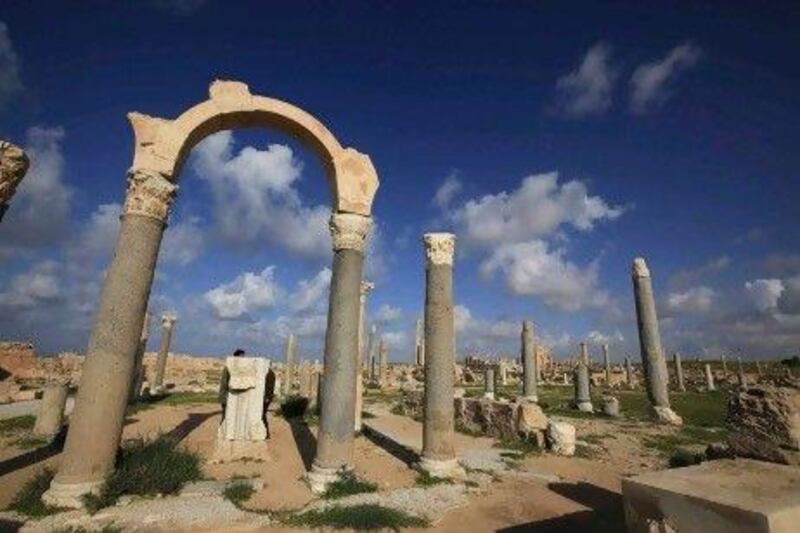 Roman ruins in Sabratha, about 75km west of Tripoli. During's Col Muammar Qaddafi's rule, tourism made up just 1 per cent of Libya's economy, with the country attracting less than 150,000 visitors a year. Zohra Bensemra / Reuters