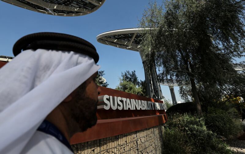 Solar energy trees at Expo City Dubai in Dubai, UAE, on December 9, 2023. EPA