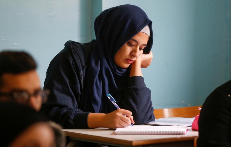 A student attends a class at a public school in Beirut, Lebanon December 12, 2019. Reuters