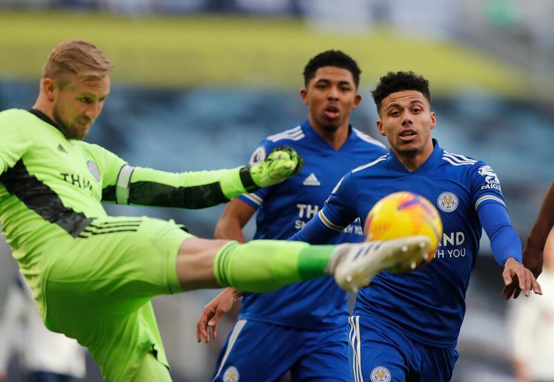 Goalkeeper: Kasper Schmeichel (Leicester) – A brilliant save from Son Heung-min ensured there was no fightback from Tottenham as the Dane kept a clean sheet. Reuters