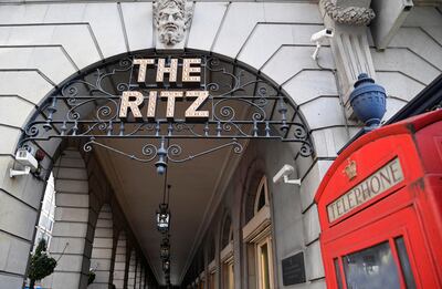 The Ritz London hotel is seen in Piccadilly, London, Britain, October 10, 2019.  REUTERS/Toby Melville