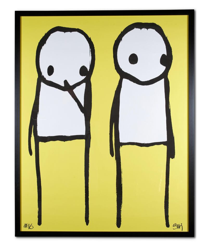 Lot 259: ‘Gdansk 16’ by British artist Stik. Photo: Dreweatts