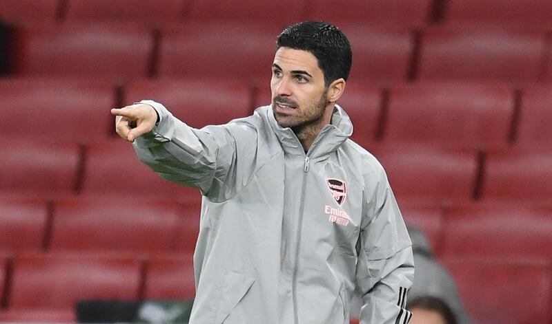 Arsenal manager Mikel Arteta in London on Thursday. EPA