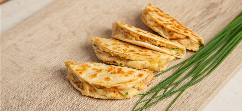 Mini chicken quesadillas, Dh8