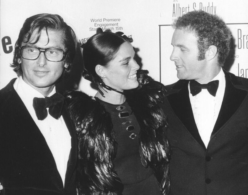 Paramount Pictures vice president Robert Evans, left, his wife, actress Ali MacGraw, and Caan attend the world premiere of 'The Godfather' in New York in 1972.  AP