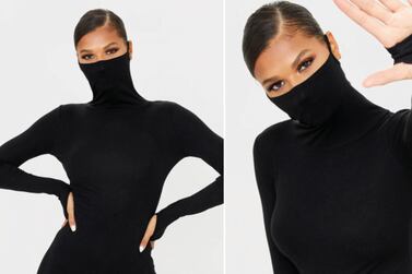 Pretty Little Thing has launched a face mask dress. Pretty Little Thing