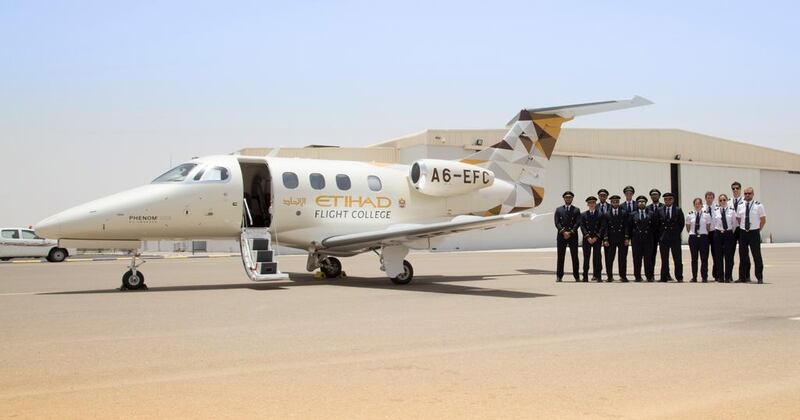 Etihad Flight College will be the first flight school in the world to use the Phenom 100E in the initial phase of flying training. Courtesy Etihad Airways 