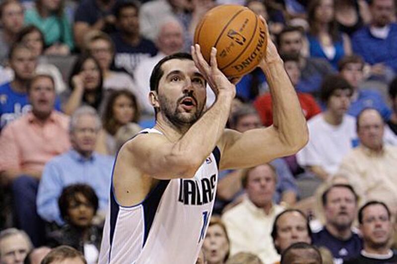 Peja Stojakovic of Serbia is one of the many internationals performing in the play-offs, along with his teammate, Dirk Nowitzki, of Germany.