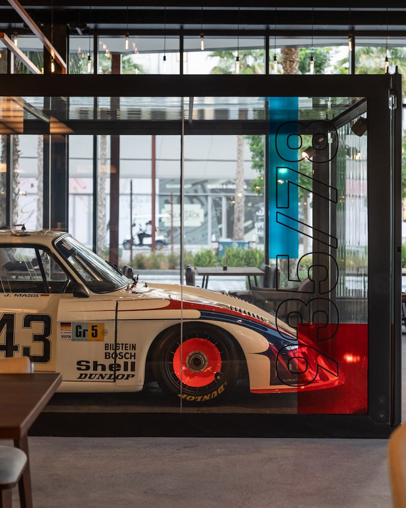 A Porsche 935 'Moby Dick', one of the many racing cars displayed at DRVN.