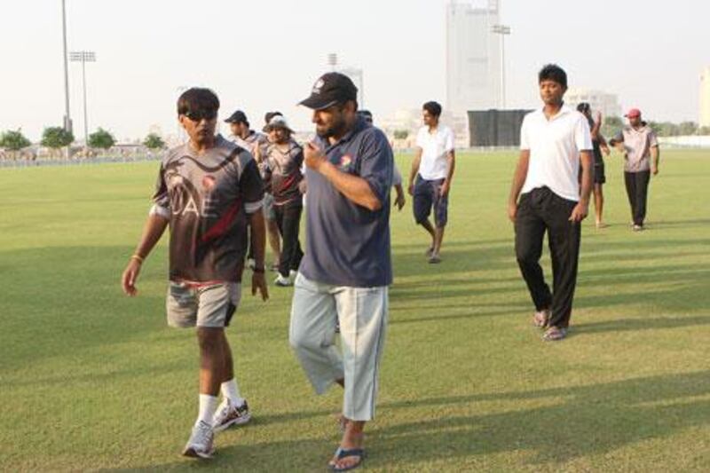 Kabir Khan, right, says the UAE are capable of winning the Intercontinental Cup this year.