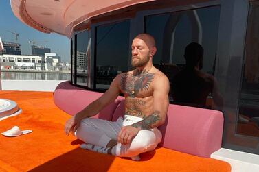 Conor McGregor on board a luxury yacht in Abu Dhabi ahead of his fight with Dustin Poirier at UFC 257. @TheNotoriousMMA / Twitter