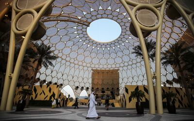 Al Wasl Dome is one of the striking structures built for Expo 2020 Dubai. EPA 