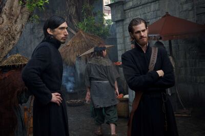 Adam Driver and Andrew Garfield in Silence. Photo: Paramount Pictures