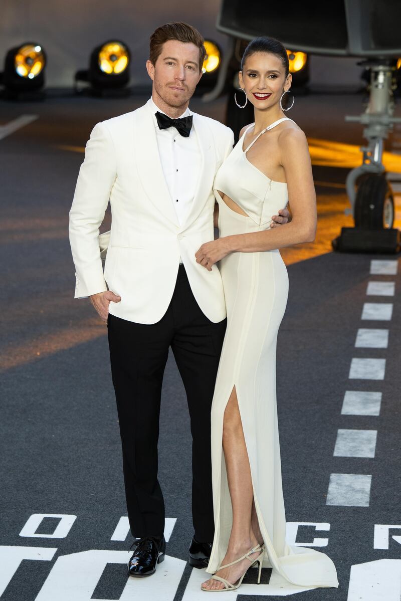 Snowboarder Shaun White and actress Nina Dobrev. Getty Images 