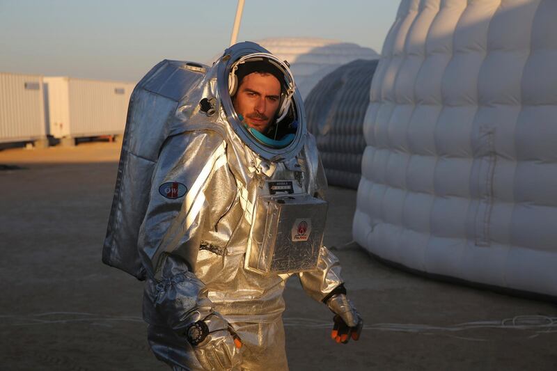 João Lousada, a flight controller for the International Space Station, takes part in the Mars simulation mission.  Sam McNeil / AP Photo