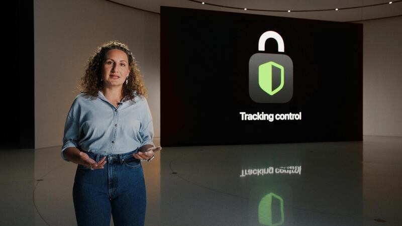 Apple's Katie Skinner speaks at Apple Park in Cupertino, California, U.S. in this still from the 2020 Apple Worldwide Developers Conference (WWDC) keynote video.  REUTERS
