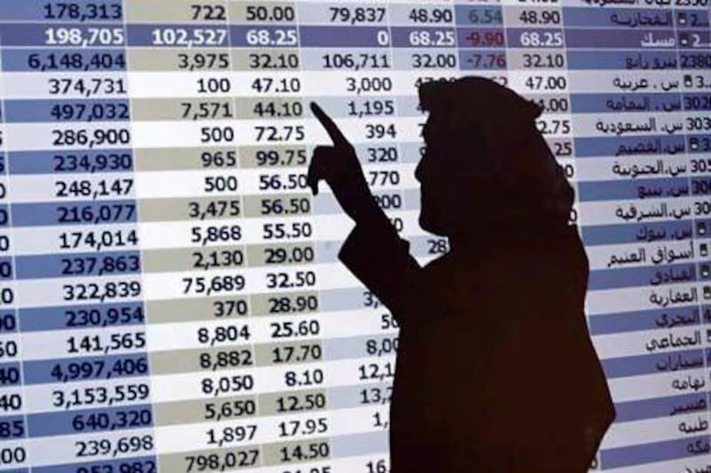 The Tadawul All-Share Index shed almost 1 per cent of its value. AP Photo