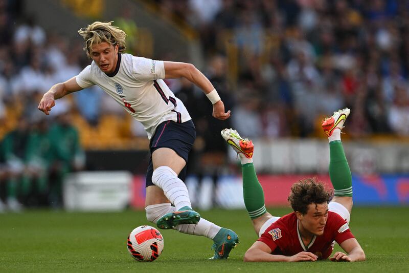 Connor Gallagher - 6: First England start for Chelsea midfielder. His clipped cross found Bellingham in first half but teammate couldn’t direct header on target. Buzzed around but not enough impact to force his way into Southgate’s thinking for his first choice XI. AFP