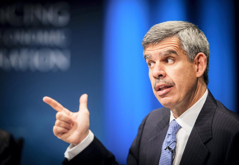 Mohamed El-Erian, chief economic advisor at Allianz SE, speaks during the 31st Annual Meeting of the Bretton Woods Committee at the World Bank Headquarters in Washington, D.C., U.S., on Wednesday, May 21, 2014. This year's meeting brings together leaders and experts from business and civil society to consider the value and changing nature of multilateralism in an age of austerity. Photographer: Pete Marovich/Bloomberg via Getty Images 