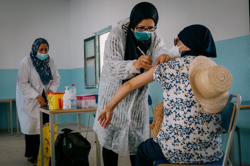 Tunisians over 40 were welcomed at 335 centres around the country for the vaccine.