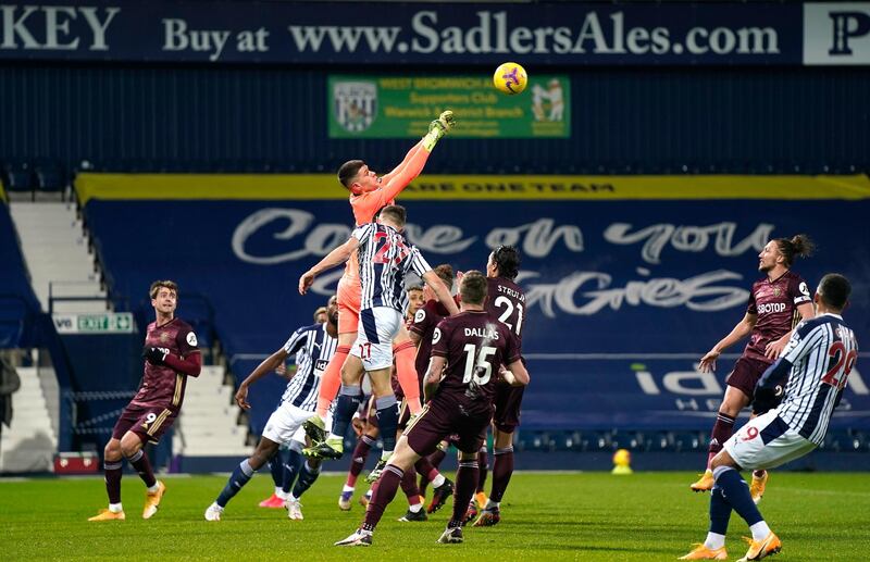 LEEDS UNITED PLAYER RATINGS: Illan Meslier 6 – Had little to do in the first half but almost pressed the self-destruct button at the start of the second; a wayward pass inside his own box inviting pressure and forcing him into a save from Diangana from close range. Getty Images