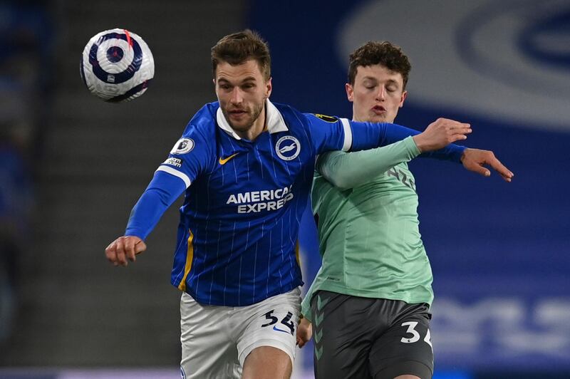 Joel Veltman 6 - Could have worked better with Jakub Moder to stop some Everton attacks down the right but the Dutchman didn’t put a foot wrong as the entire Brighton team looked to get back and help defend. AP
