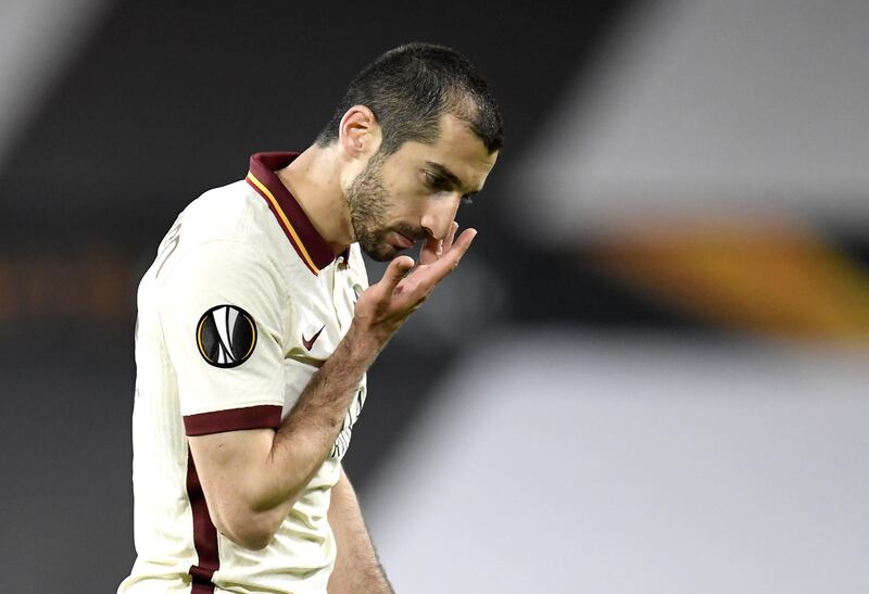 Henrikh Mkhitaryan - 7, The former United man showed real intelligence with his pass to Pellegrini in the build-up to Roma’s second. He was often willing to receive the ball and work for the team, even when things were falling apart. EPA