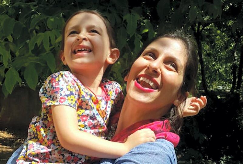 A handout picture released by the Free Nazanin campaign on August 23, 2018 shows Nazanin Zaghari-Ratcliffe (R) embracing her daughter Gabriella in Damavand, Iran following her release from prison for three days.

Nazanin Zaghari-Ratcliffe, a British-Iranian woman who has been in prison in Tehran for more than two years on sedition charges, has been released for three days, her husband said today. / AFP PHOTO / Free Nazanin campaign / - / RESTRICTED TO EDITORIAL USE - MANDATORY CREDIT "AFP PHOTO / FREE NAZANIN CAMPAIGN" - NO MARKETING NO ADVERTISING CAMPAIGNS - DISTRIBUTED AS A SERVICE TO CLIENTS - NO ARCHIVE

